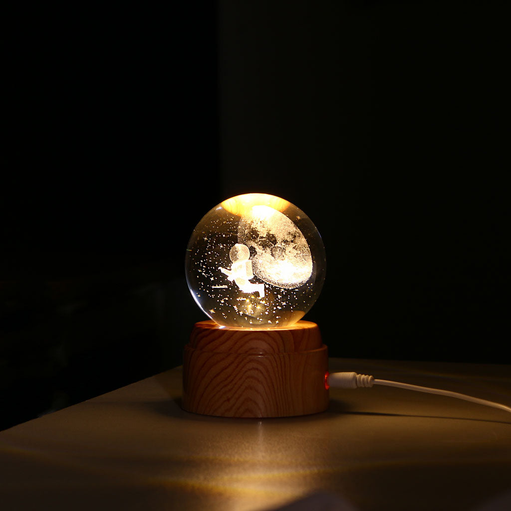 Spinning Astro Crystal Lamp