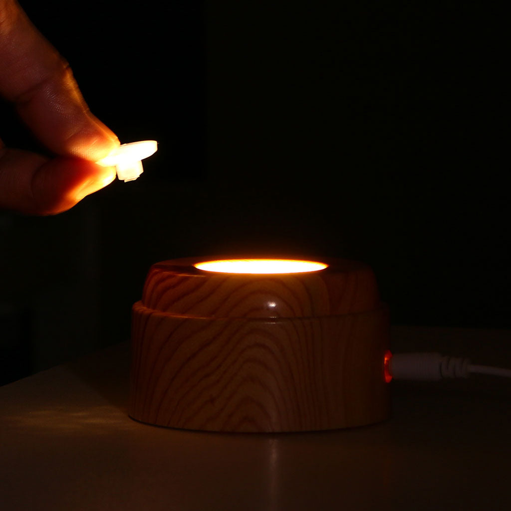 Spinning HeartGlow Crystal Lamp